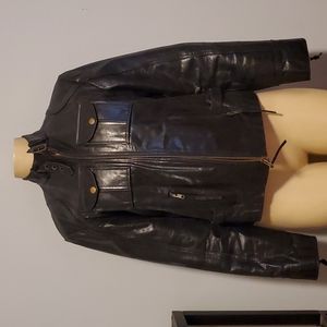 Black leather jacket